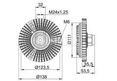 Clutch, radiator fan OE 11521740962